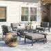 Lark Manor™ Analyssia Outdoor 8 Piece Sectional Seating Group w/ Cushions Metal in Gray | 33 H x 88 W x 33.5 D in | Wayfair