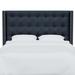 Birch Lane™ Sultana Wingback Headboard Upholstered/Polyester in Black | 56 H x 83 W x 8 D in | Wayfair A826150F1E3F45ACA37C0CB56C462681