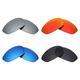 Mryok 4 Pair Polarized Replacement Lenses for Oakley Whisker Sunglass - Stealth Black/Fire Red/Ice Blue/Silver Titanium