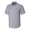 Men's Cutter & Buck Charcoal Kansas City Chiefs Stretch Oxford Short Sleeve Woven Button Down Shirt