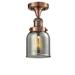 Innovations Lighting Bruno Marashlian Small Bell 5 Inch 1 Light Semi Flush Mount - 517-1CH-AB-G58