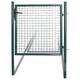 vidaXL Single Door Fence Gate - Powder-Coated Steel, Rust-Resistant, with Lock and Three Keys, Dark Green