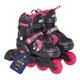 Best Sporting Inline Skates Kinder I Rollschuhe größenverstellbar 30-33 I robuste Inliner für Jugendliche mit Bremse I violett - schwarz I Rollerskates Schuhe Kinder I Inliner mit 4 Rollen