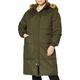 Urban Classics Women's Ladies Oversize Faux Fur Puffer Coat Jacket, Multicolour (Dark Olive/Beige 01481), XXXX-Large