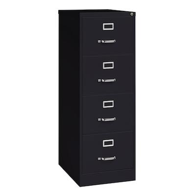 HIRSH 17549 18" W 4 Drawer Vertical File Cabinet, Black, Legal