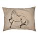 Tucker Murphy Pet™ Carmean Japanese Vintage Watercolor Horse Dog Pillow Polyester in Black/Brown | 2.5 H x 29.5 W x 19.5 D in | Wayfair