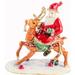 Ciel Collectables Santa Claus on Reindeer Trinket Box Metal/Wire in Pink/Red | 3.5 H x 3.25 W x 1.75 D in | Wayfair 1014288