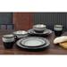 Lorren Home Trends 16 Piece Glazed Dinnerware Set, Service for 4 Ceramic/Earthenware/Stoneware in Blue/Brown/White | Wayfair LH522
