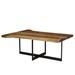 MacKenzie-Dow Live Edge 2 Piece Coffee Table Set Wood/Metal in Brown | 20 H x 48 W in | Wayfair