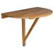 Longshore Tides Teak Balcony Outdoor Table Wood in Brown/White | 31.75 H x 34.5 W x 24 D in | Wayfair BCA2C73963A84B1AA129B54FDDF9E999