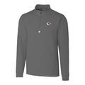 Men's Cutter & Buck Gray Kansas City Chiefs Big Tall Traverse Half-Zip Pullover Jacket