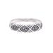 Glimmering Eyes,'Eye Motif Sterling Silver Band Ring from Thailand'