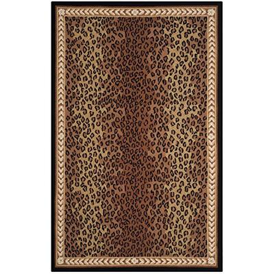 Safavieh Chelsea Collection HK15A Hand-Hooked Black and Brown Premium Wool Area Rug (7'9