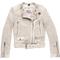 Blauer USA Moore Giacca in pelle perforata Ladies, grigio-beige, dimensione L per donne