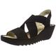 Fly London Women's Yaji888fly Open Toe Sandals, Black Black 000, 9 UK