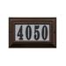 Qualarc The Edgewood Do it yourself Lighted 1-Line Wall Address Plaque Metal in Brown | 8.5 H x 13.5 W x 2.5 D in | Wayfair LTL-1301-AC-PN