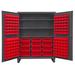 Durham Manufacturing 78" H x 60" W x 24" D Lockable Cabinet in Red | 78 H x 60 W x 24 D in | Wayfair HDC60-156-3S1795