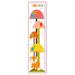 Finny and Zook Fox in Mushroom Forest Personalized Growth Chart Canvas in Green/Orange/Pink | 39 H x 10 W in | Wayfair gc000212