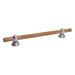 Great Grabz Signature Series Horizon Teak Grab Bar Metal in Gray | 2.44 D in | Wayfair GGTEA24_SN