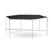 Joe Ruggiero Collection Athena Coffee Table Metal in Gray/Green | 18 H x 43.38 W x 43.38 D in | Wayfair JR001-59-Oak-AP