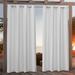 Nicole Miller Polyester Indoor/Outdoor Grommet Top Curtain Panel Pair Set of 2 Polyester in White/Brown | 96 H in | Wayfair EN7003-01 2-96G