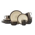 Gourmet Basics by Mikasa Anastasia Cream 16-Piece Dinnerware Set, Cream Ceramic/Earthenware/Stoneware in White | Wayfair 5239014