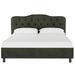 Willa Arlo™ Interiors Pires Tufted Low Profile Platform Bed Upholstered/Velvet/Metal | 41 H x 74 W x 87 D in | Wayfair