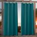 Nicole Miller Polyester Indoor/Outdoor Grommet Top Curtain Panel Pair Set of 2 Polyester in Green/Blue/Brown | 108 H in | Wayfair EN7004-05 2-108G