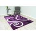 Black/Indigo 96 x 0.5 in Area Rug - Ivy Bronx Mccampbell 3D Abstract Purple/Black Area Rug Polypropylene | 96 W x 0.5 D in | Wayfair