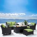 Three Posts™ Northridge 5 Piece Rattan Sunbrella Sofa Seating Group w/ Cushions Synthetic Wicker/All - Weather Wicker/Wicker/Rattan | Outdoor Furniture | Wayfair