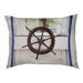 Tucker Murphy Pet™ Burien Boat Wheel Dog Pillow Polyester/Fleece in Brown/White | 14 H x 42.5 W x 32.5 D in | Wayfair