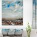 Winston Porter 'Cloudy Sky' Oil Painting Print on Wrapped Canvas Metal in Blue/Gray | 40 H x 30 W x 1.5 D in | Wayfair