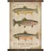 Millwood Pines Cotton Lake Fish Tapestry w/ Hanging Accessories Included Cotton in Black | 45 H x 30 W in | Wayfair