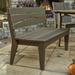 Uwharrie Outdoor Chair Hourglass Garden Bench Wood/Natural Hardwoods in Gray/Black | 33 H x 45 W x 26 D in | Wayfair H072-P79