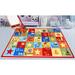 Blue/Red 53 x 0.32 in Indoor Area Rug - Zoomie Kids Nielsville Alphabet & Children Yellow/Red/Blue Rug Nylon | 53 W x 0.32 D in | Wayfair