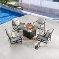 Darby Home Co Bomar 5 Piece Multiple Chairs Seating Group w/ Cushions Metal in Gray | Outdoor Furniture | Wayfair 6A407362BA8E41169AACB5097823EB4F