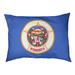Tucker Murphy Pet™ Catalano Minnesota Flag Outdoor Dog Pillow Polyester in Blue | 14 H x 42.5 W x 32.5 D in | Wayfair