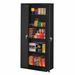 Tennsco Corp. Deluxe 2 Door Storage Cabinet Stainless Steel in Black | 78 H x 36 W x 18 D in | Wayfair 7818-3