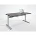 Symple Stuff Danette Height Adjustable Standing Desk Wood/Metal in Gray | 60 W x 24 D in | Wayfair A018213EB9534CA2845F3A0881A6226F