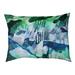 Tucker Murphy Pet™ Keown Landscape w/ Rain Dog Pillow/Classic Polyester in Green/Blue | 14 H x 14 D in | Wayfair AC60E53F0B6241A2AECE2BEA0F6114DA