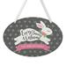 The Holiday Aisle® Every Bunny Welcome Personalized Hanging Plaque Wood in Brown | 6.5 H x 9.75 W x 0.5 D in | Wayfair