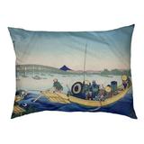 Tucker Murphy Pet™ Castanon Katsushika Hokusai Sunset Across the Ryogoku Bridge Cat Designer Pillow Fleece, | 14 H x 42.5 W x 32.5 D in | Wayfair