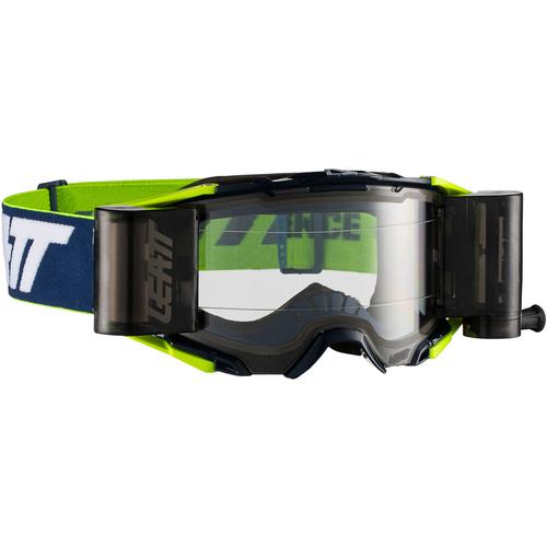 Leatt Velocity 6.5 Roll-Off Motocross Brille, weiss-blau