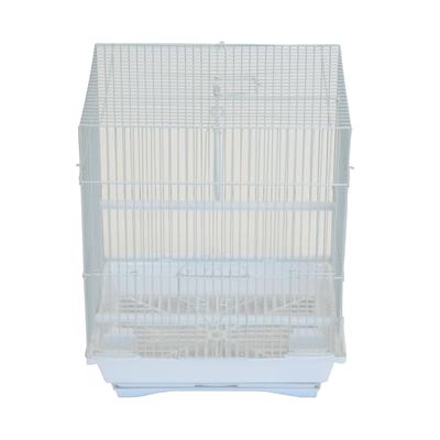 YML White Flat Top Parakeet Cage, 13.3" L X 10.8" W X 16.5" H