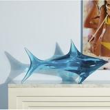 Jonathan Adler Giant Acrylic Shark Plastic in Blue/Gray/White | 16.5 H x 32 W x 7.5 D in | Wayfair 28525