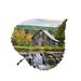 Loon Peak® Barn & Falls Aspen Leaf Wall Décor Metal in Gray/Green | 6 H x 7 W x 1 D in | Wayfair 587821792EC149C1A1F8C159C271FC36