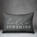 Etta Avenue™ Teen Silas Hello Sunshine Outdoor Rectangular Pillow Cover & Insert Polyester/Polyfill blend in White/Brown | Wayfair