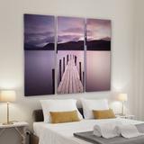 Latitude Run® Brandlehow Bay Jetty, Derwentwater - 3 Piece Multi-Piece Image Print on Canvas in Indigo | 64 W x 1.5 D in | Wayfair