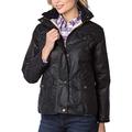 Rydale Ladies Gayle II Short Waxed Jacket Women's Country Stylish Corduroy Trim Wax Coat Navy