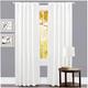 Linen Clubs 100% Cotton Slub Textured reverse tab top Curtain panels 50 x 108 inches, pack of 2, in White colour offered